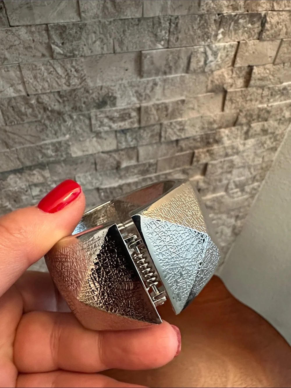 Fashion Jewelry Silver Faceted Women's Bracelet